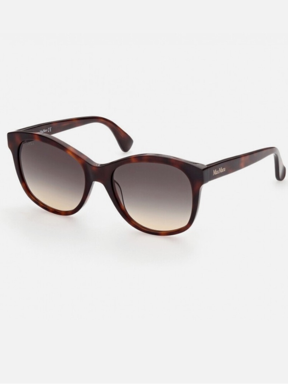 New! Max Mara 56mm Butterfly Sunglasses, Dark Havana/Gradient Smoke